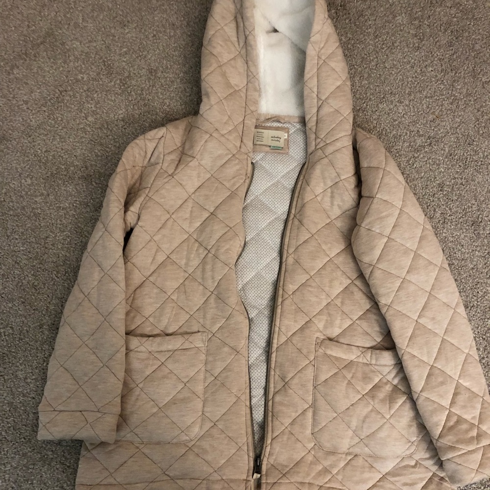 Anthro Saturday Sunday Gwynn Hooded Quilted Jacket